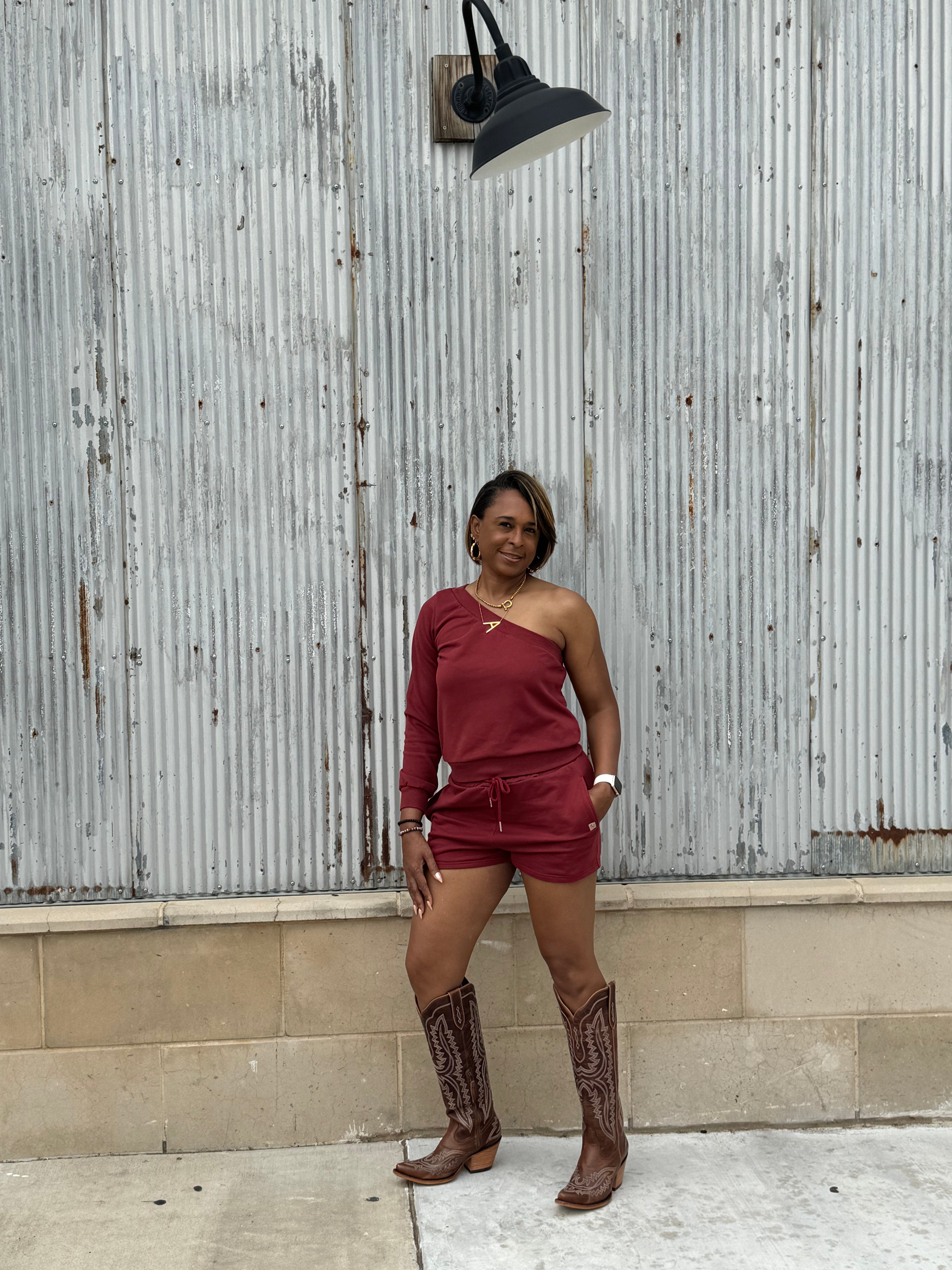 Off-Shoulder Luxe Knit Set