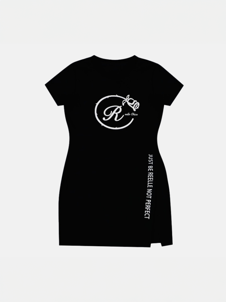 Just Be Reelle Not Perfect T-Shirt Dress Black/White