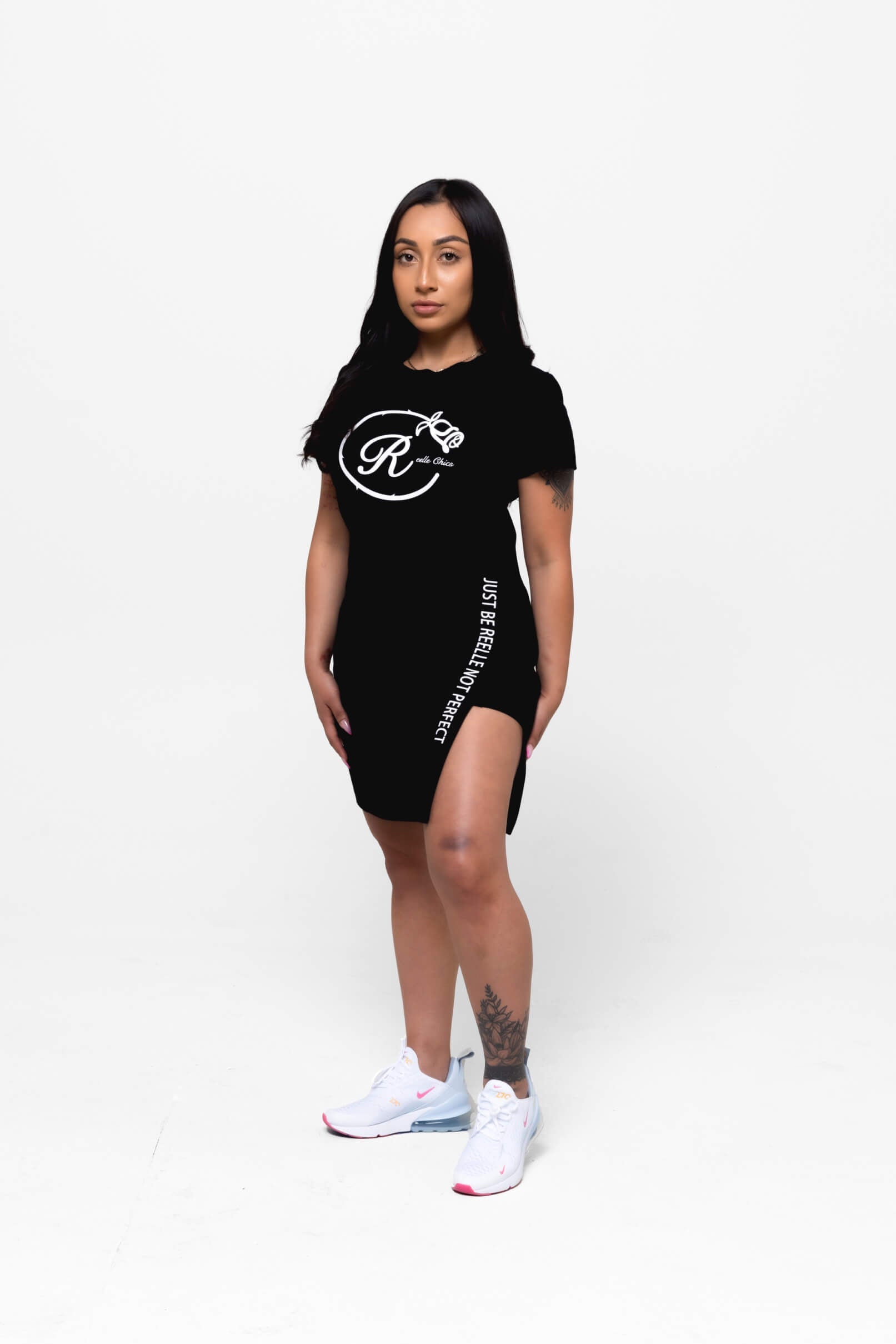 Just Be Reelle Not Perfect T-Shirt Dress Black/White