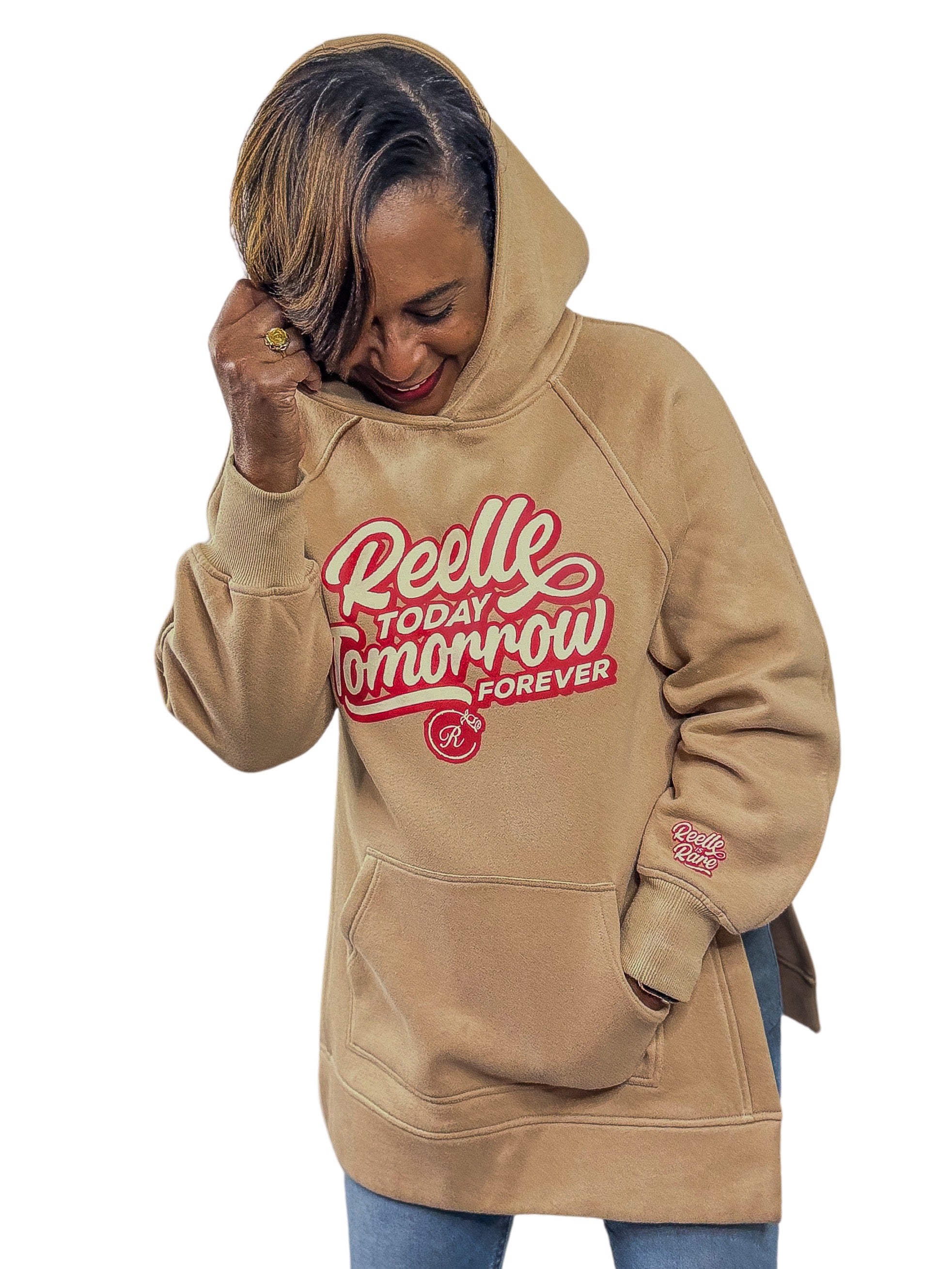 Beige Reelle Forever Hoodie Dress